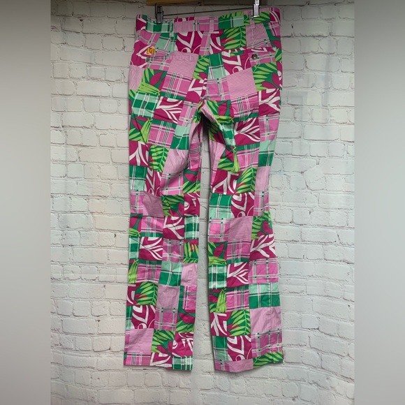 Loudmouth Pink Colorful Patchwork Madras Pants Size 32 x 32 - Picture 5 of 5